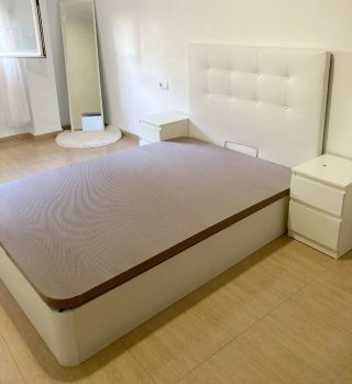 Canapé abatible nuevo madera y tela
