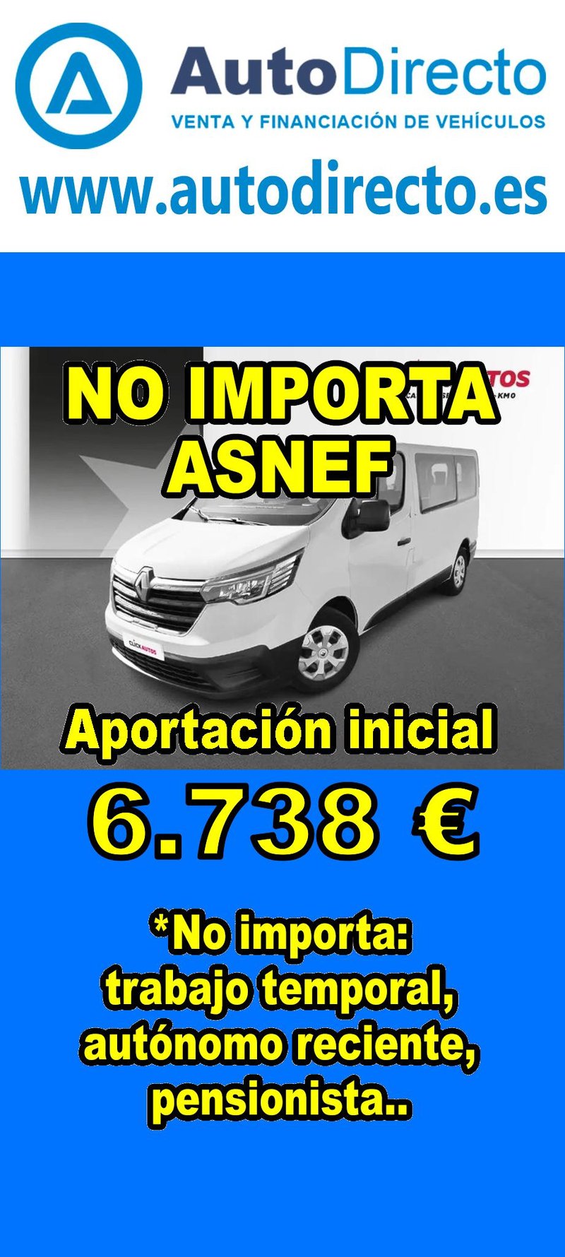 RENAULT TRAFIC 2.0 DCI 150CV COMBI AUTHENTIC ENERGY BLUE 9PLAZAS - foto 1