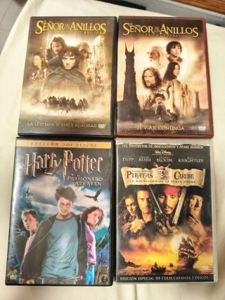 Lote 4 Películas DVD: Señor Anillos y Piratas