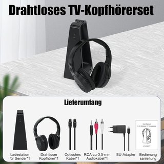 EVODIGER Auriculares TV RF 2.4G BT 5.3 mayores