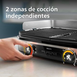 Philips Parrilla Grill Serie 5000 2400W 2x Placas