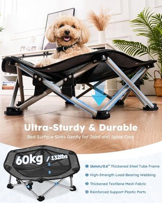 PECUTE Cama Elevada Plegable Refrescante M 60Kg
