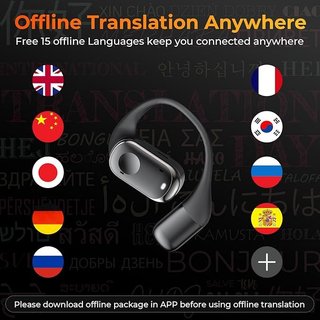 Kentfaith Auriculares Bluetooth 3en1 traducción IA
