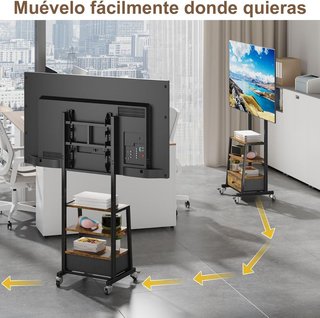 OYRREU mueble TV ruedas 32‑55” cajón tela Marrón