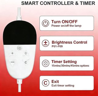 WARMFORWEL Lámpara Luz Roja IR 660nm 850nm 100 LED