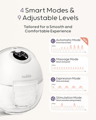 NULIIE S32 Extractor Leche 4 Modos 9 Niveles