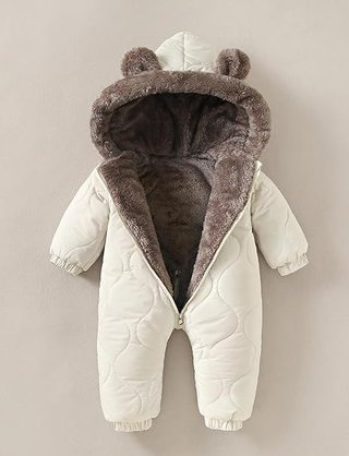 Happy Cherry mono bebé forro polar invierno Blanco