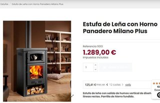 ESTUFA DE LEÑA CON HORNO ECODESIGN 6.7KW
