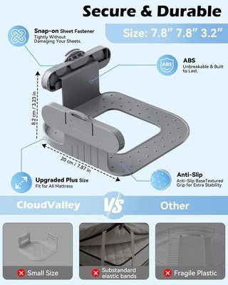 CLOUDVALLEY Sujeta-sábanas ABS Universales
