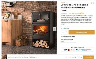 ESTUFA LEÑA PANADERO HORNO 7.1 Kw
