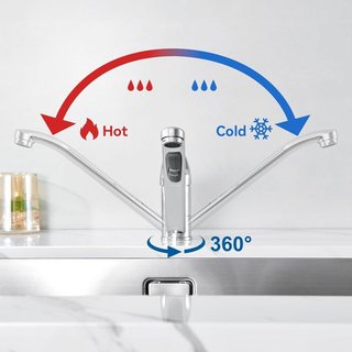 CECIPA Grifo Cocina 360° Acero cepillado monomando
