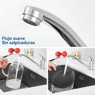 CECIPA Grifo Cocina 360° Acero cepillado monomando
