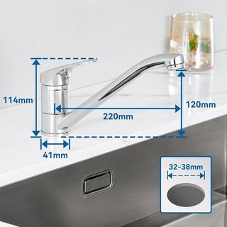 CECIPA Grifo Cocina 360° Acero cepillado monomando