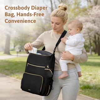 LEKESKY Mochila 27 Litros Cambiador Antirrobo 42cm