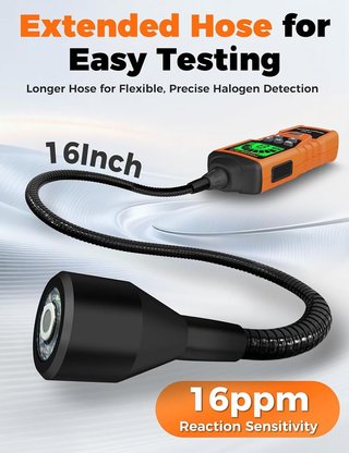 POROMETISTO HLD01 Detector fugas HVAC USB‑C LED