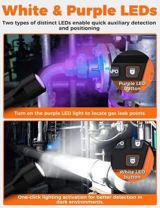 POROMETISTO HLD01 Detector fugas HVAC USB‑C LED