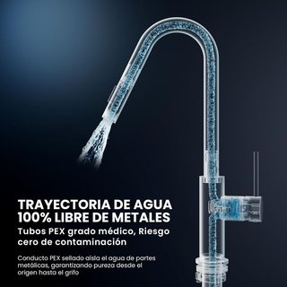 CECIPA Grifo Cocina Negro en V Extensible 360°