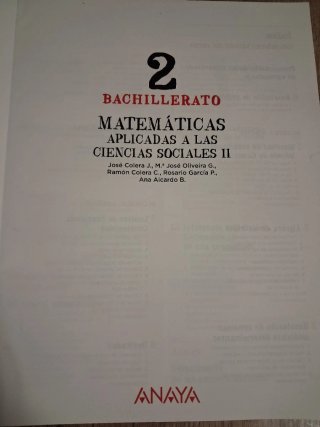 Matemáticas aplicadas a las Ciencias Sociales I...