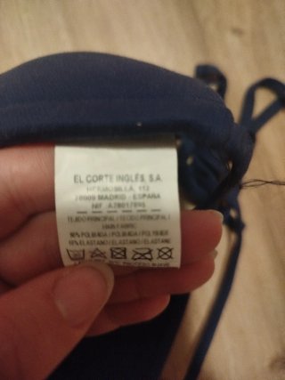 Parte de arriba bikini azul marino