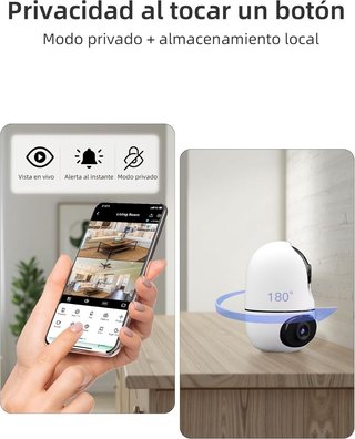 VIRTAVO XD1‑PRO cámara doble 360 WiFi6 1080P