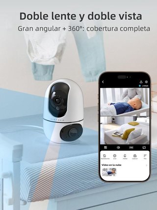 VIRTAVO XD1‑PRO cámara doble 360 WiFi6 1080P