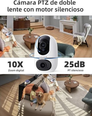 VIRTAVO XD1‑PRO cámara doble 360 WiFi6 1080P