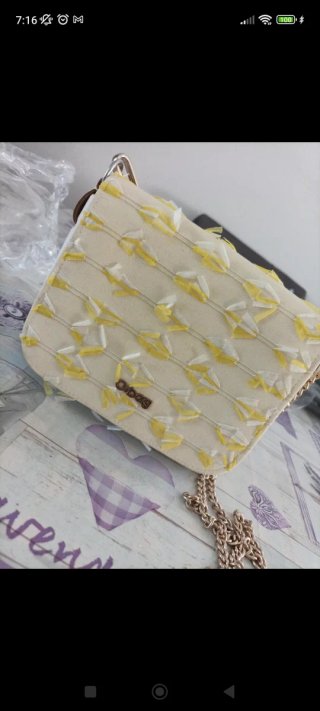 Obag borsetta tracolla beige e gialla