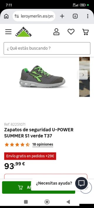 Zapatos de seguridad grises y verdes