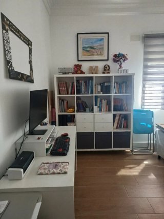 KALLAX IKEA 4x4 blanco +4 cajones +4 cajas tela