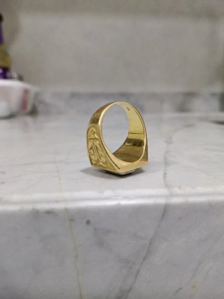 Anillo Oro 18k Zafiro Azul y circonitas