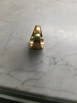 Anillo Oro 18k Zafiro Azul y circonitas