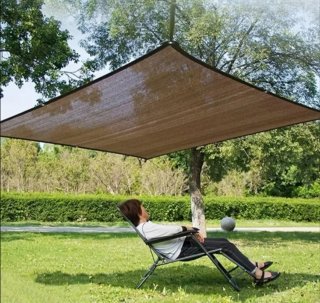 Toldo marrón de 4x3 para exterior
