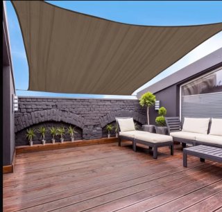 Toldo marrón de 4x3 para exterior
