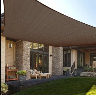 Toldo marrón de 4x3 para exterior