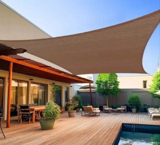 Toldo marrón de 4x3 para exterior