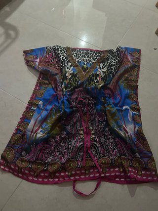 Vestido playero estampado talla única