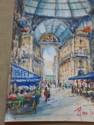 Rino Castiglioni Milano Italy Acquerello