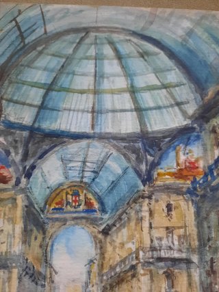 Rino Castiglioni Milano Italy Acquerello