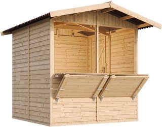 Caseta Jardín Madera con Piso y Mostrador