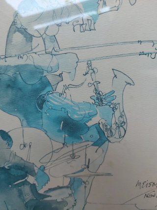Acuarela Leo Meiersdorff Jazz