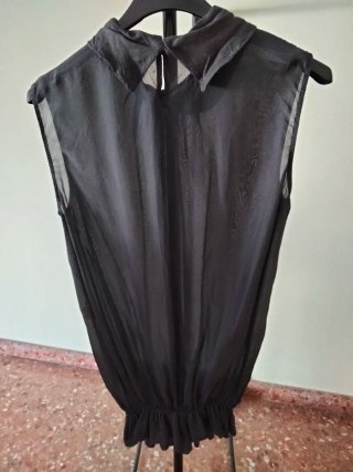 Blusa gris vestir sin mangas