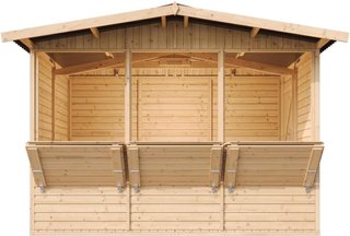 Caseta de Madera con Mostrador y Piso