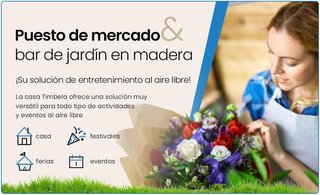 Caseta de Madera con Mostrador y Piso