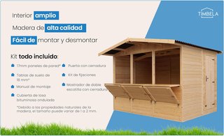 Caseta de Madera con Mostrador y Piso