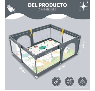 Parque infantil 120x120x69 cm