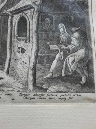 Stampa antica estratta da testo antico, ereditata