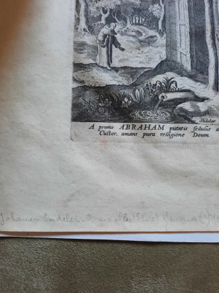 Stampa antica estratta da testo antico, ereditata