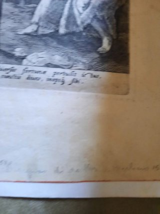 Stampa antica estratta da testo antico, ereditata