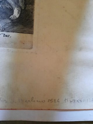 Stampa antica estratta da testo antico, ereditata