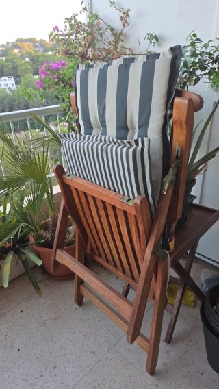 Silla plegable madera exterior